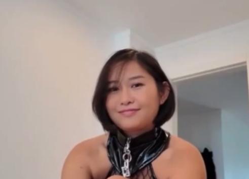 抖音网红lulu999多套大胆造型视频流出 与日常甜美形象反差明显