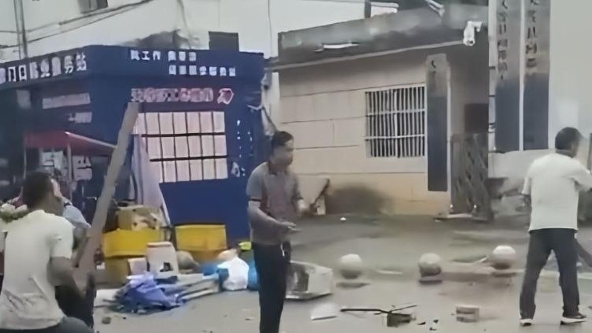 广西崇左山林纠纷现场画面