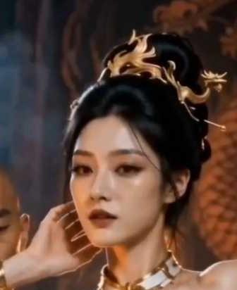 废柴杂役龙纹大殿中的宫主人物近景