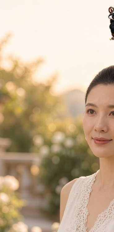 母子同欢中女子站在机场外