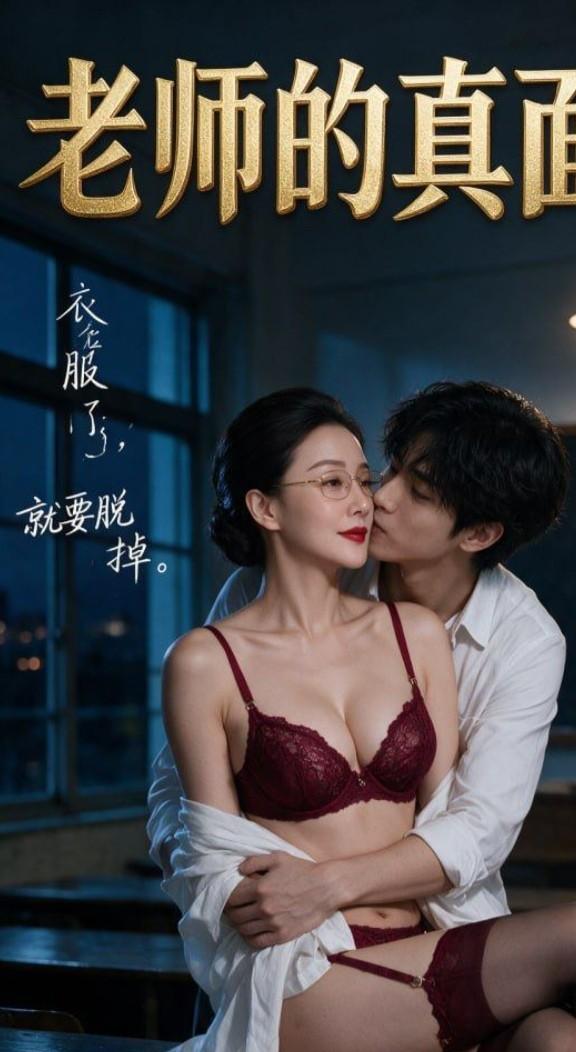 语文老师的真面目黑板与教师海报画面