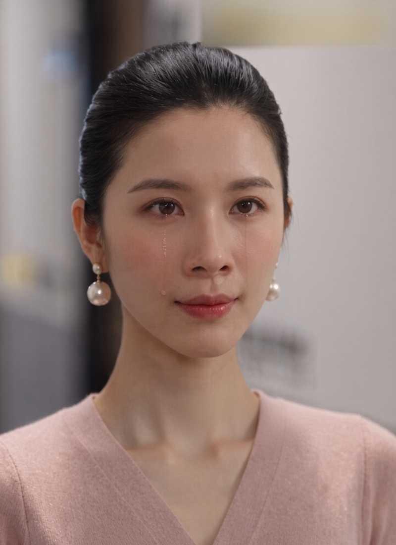 思雨母亲穿粉色上衣站在室内